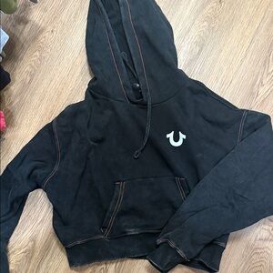 True Religion Charcoal Hoodie with Logo